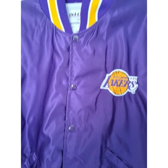 Vintage 80's 90's Los Angeles Lakers NBA DeLong Purple Satin